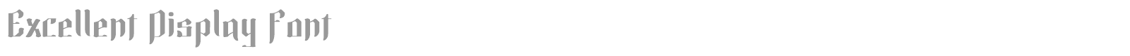 Excellent Display font preview